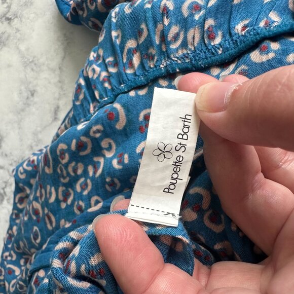 Poupette St Barth Mya Maxi Dress Blue Leo Print - Picture 13 of 15